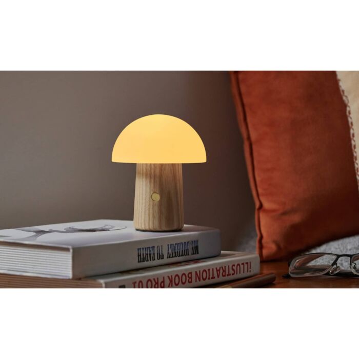 Gingko Alice Mushroom Lamp - White Ash - Mini
